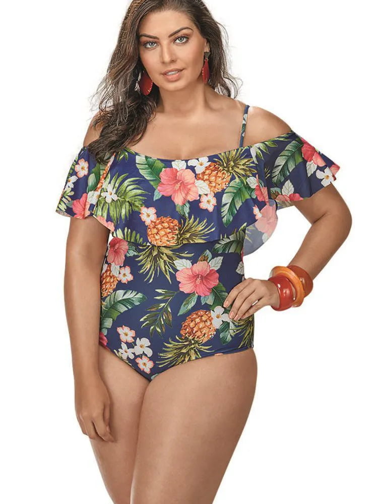 Maiô de Praia Body Babado Tropical DeMillus 98138