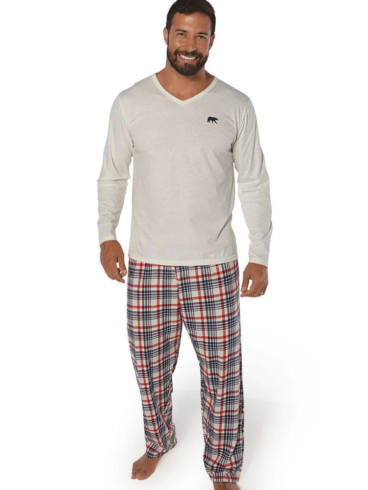 Pijama Longo Masculino Xadrez DeMillus 285333